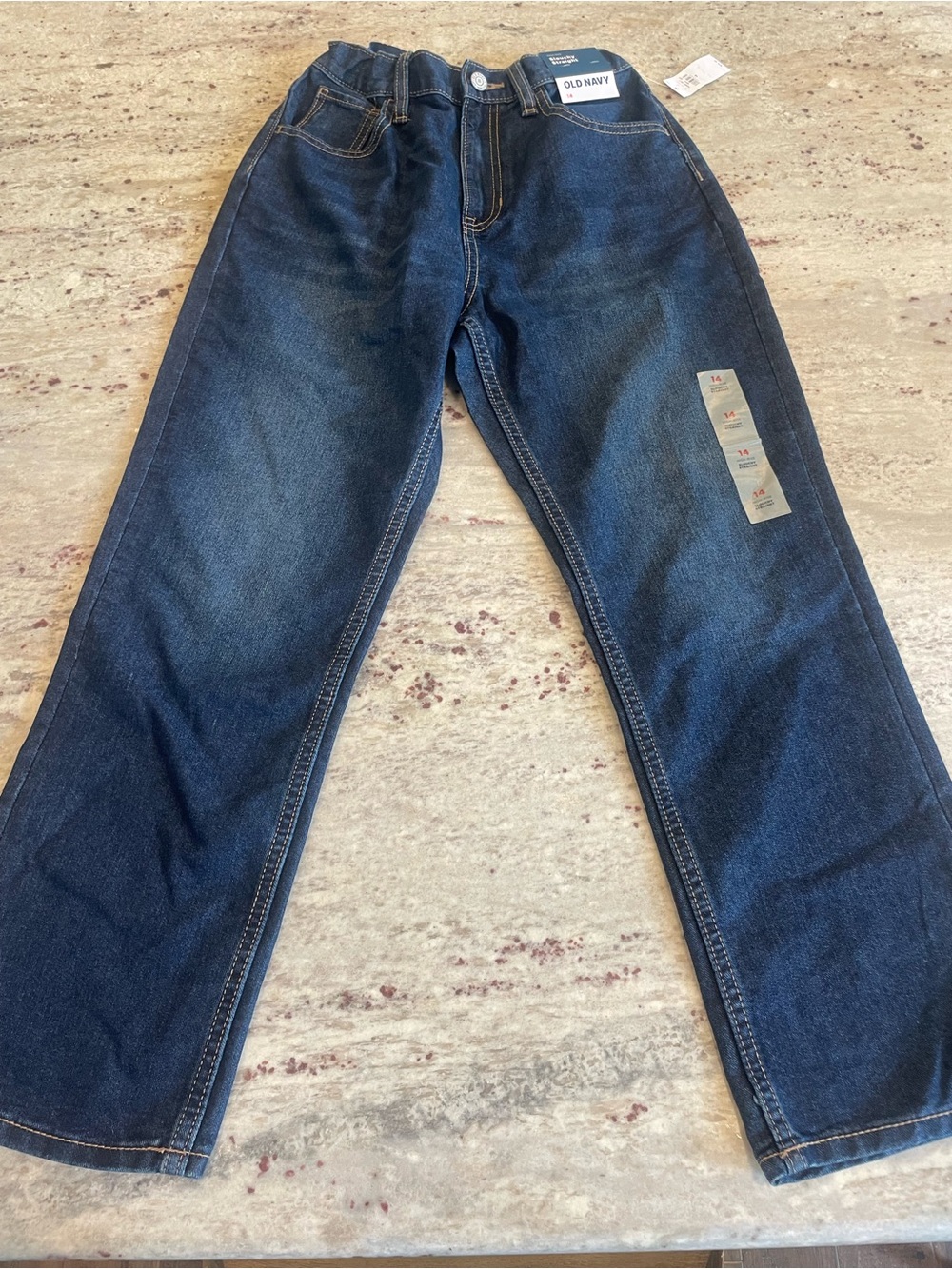 Old Navy Girls slouchy straight jeans.  NWT.  Size 14.